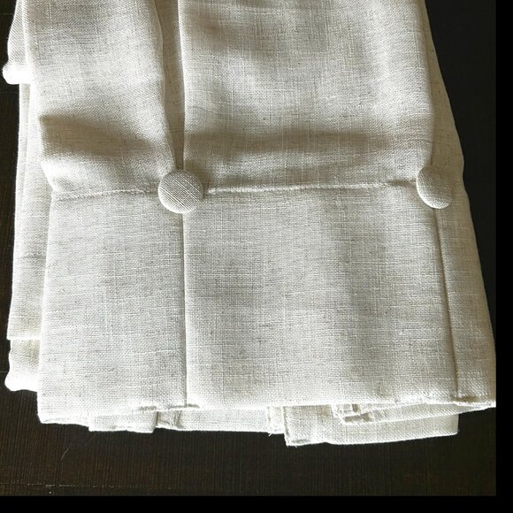 NWT Aimee Maison Antigua Linen Curtains With Button Inverted Pleats 2 Pack - Picture 5 of 8